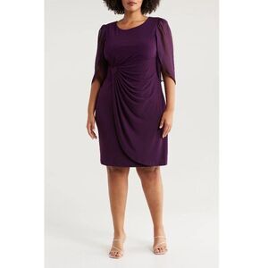 Connected Cocktail Dress 24W Purple Wedding Formal NWOT
